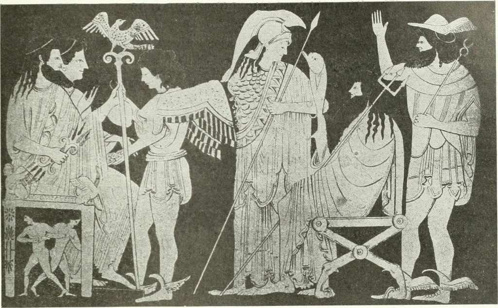 An illustration from Nouvelle mythologie illustrée, 1920, leaf 100