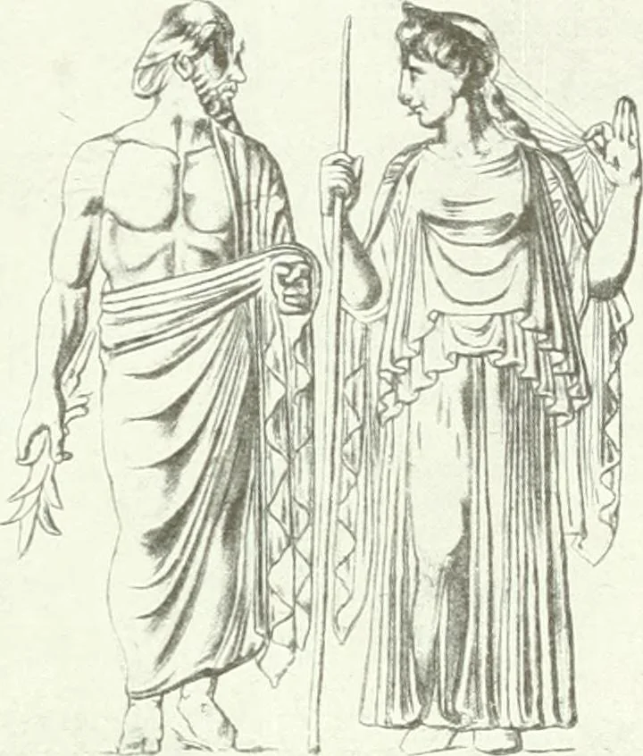 An illustration from Nouvelle mythologie illustrée, 1920, leaf 104
