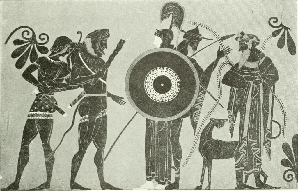 An illustration from Nouvelle mythologie illustrée, 1920, leaf 126