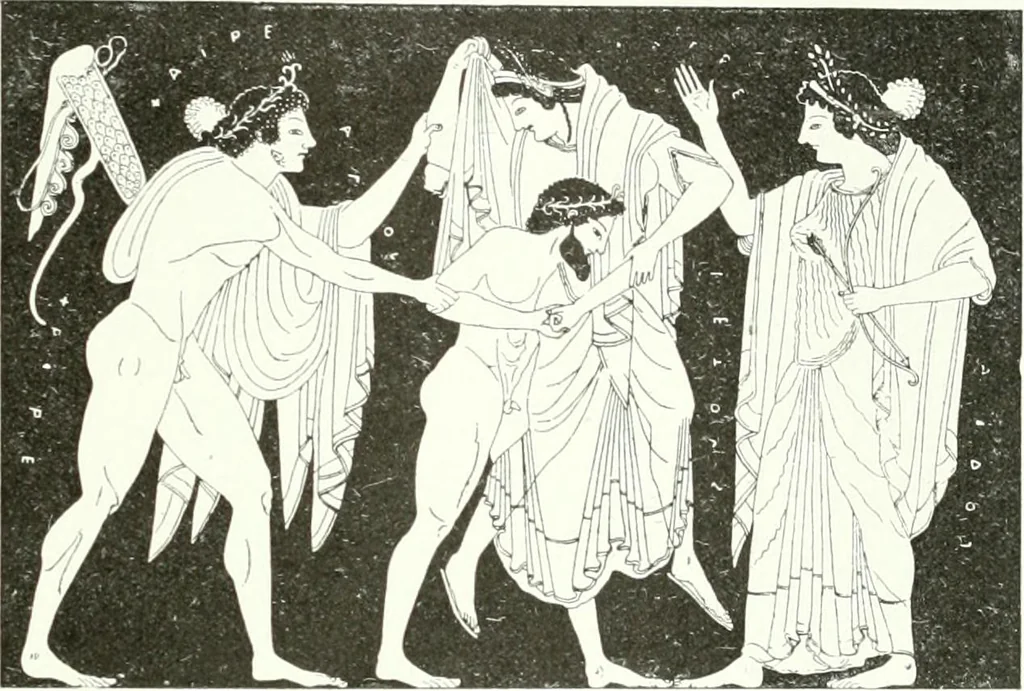 An illustration from Nouvelle mythologie illustrée, 1920, leaf 156
