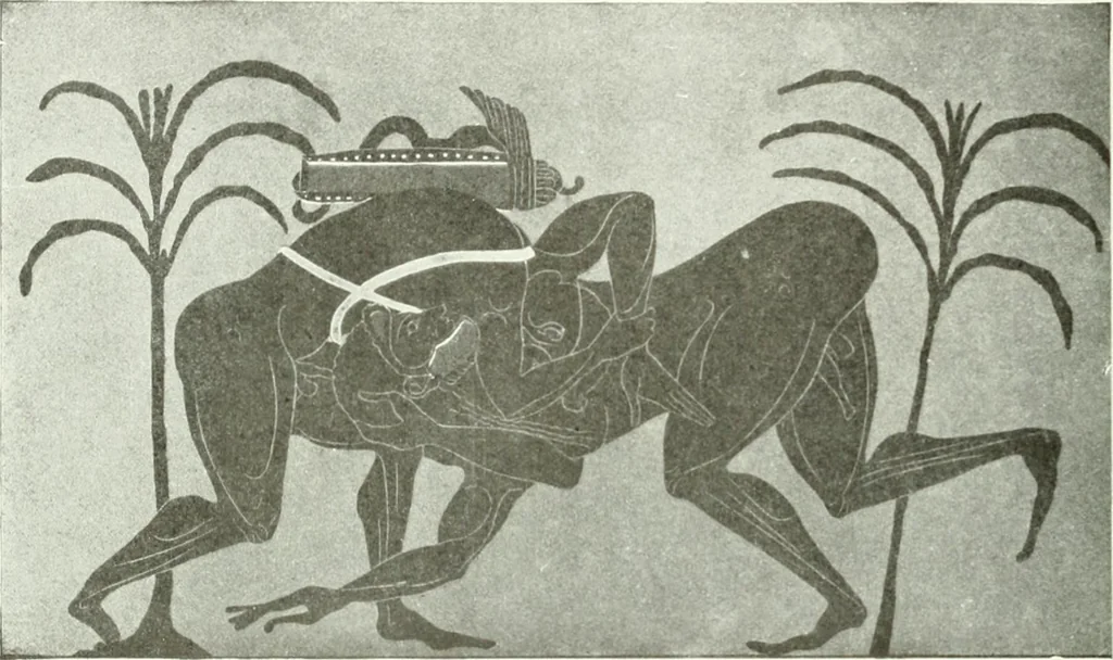 An illustration from Nouvelle mythologie illustrée, 1920, leaf 157