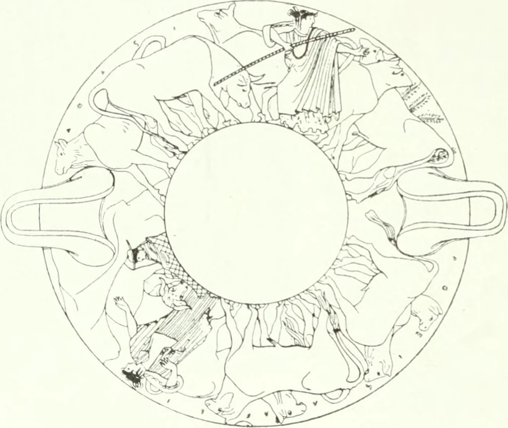An illustration from Nouvelle mythologie illustrée, 1920, leaf 183