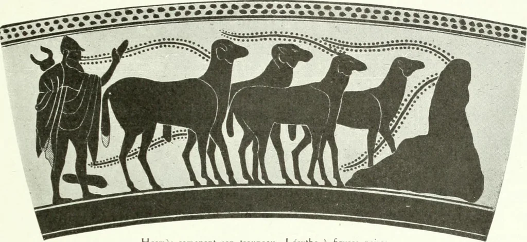 An illustration from Nouvelle mythologie illustrée, 1920, leaf 210