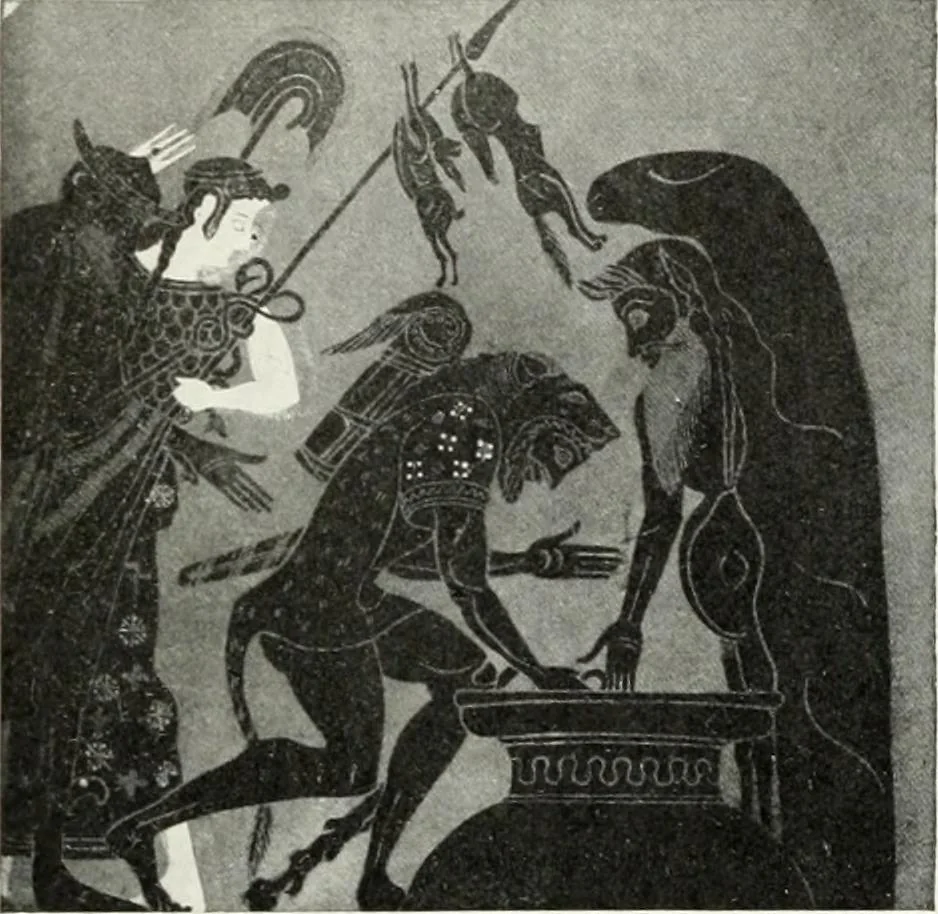 An illustration from Nouvelle mythologie illustrée, 1920, leaf 184