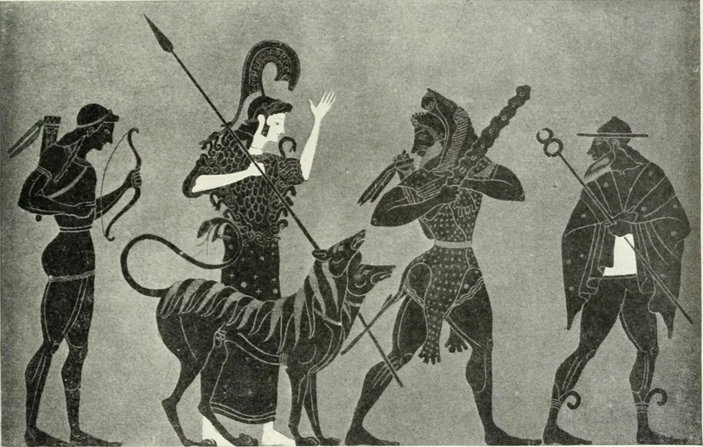 An illustration from Nouvelle mythologie illustrée, 1920, leaf 204