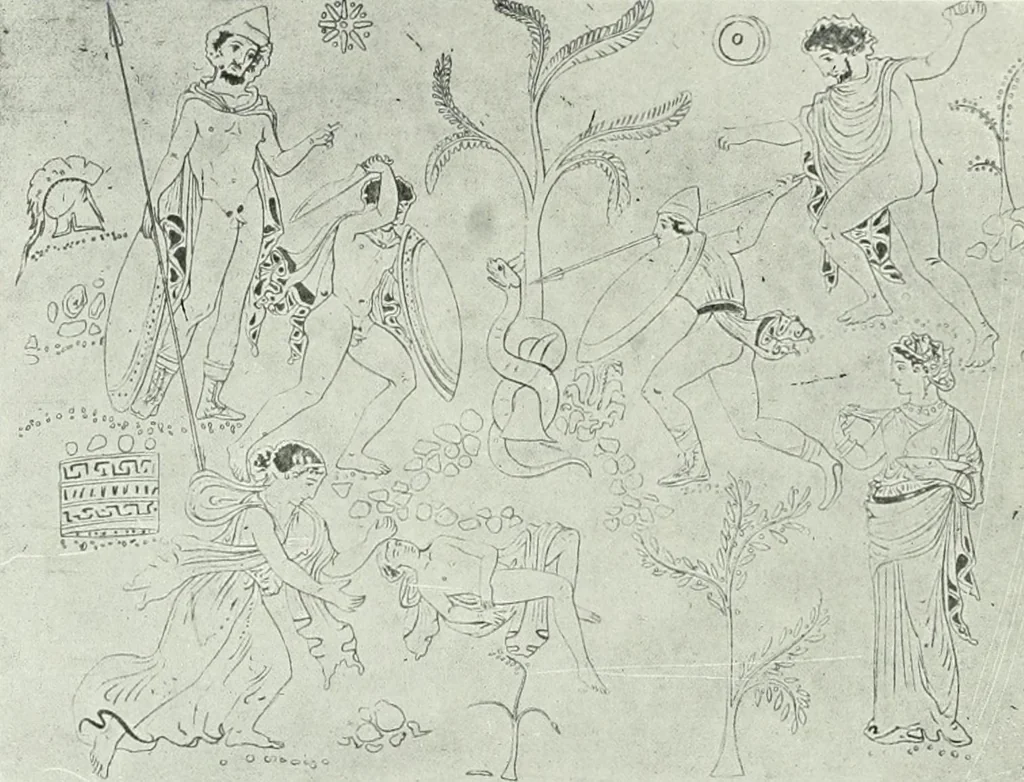 An illustration from Nouvelle mythologie illustrée, 1920, leaf 355