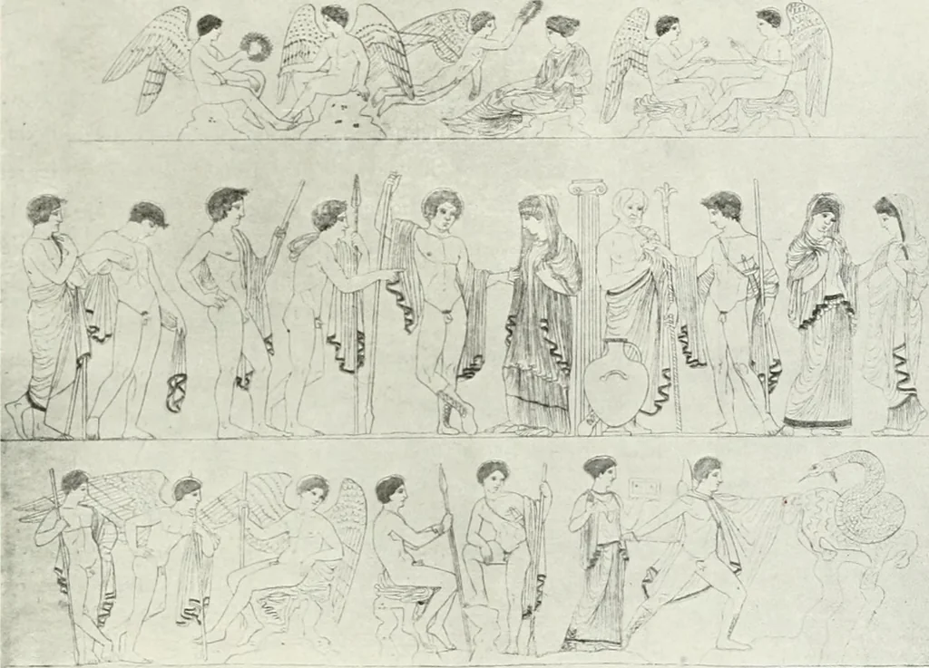 An illustration from Nouvelle mythologie illustrée, 1920, leaf 358