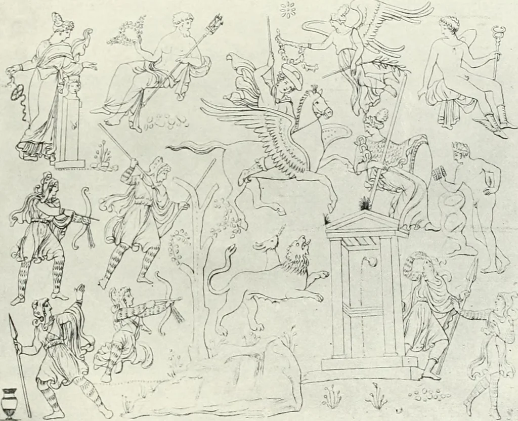 An illustration from Nouvelle mythologie illustrée, 1920, leaf 372