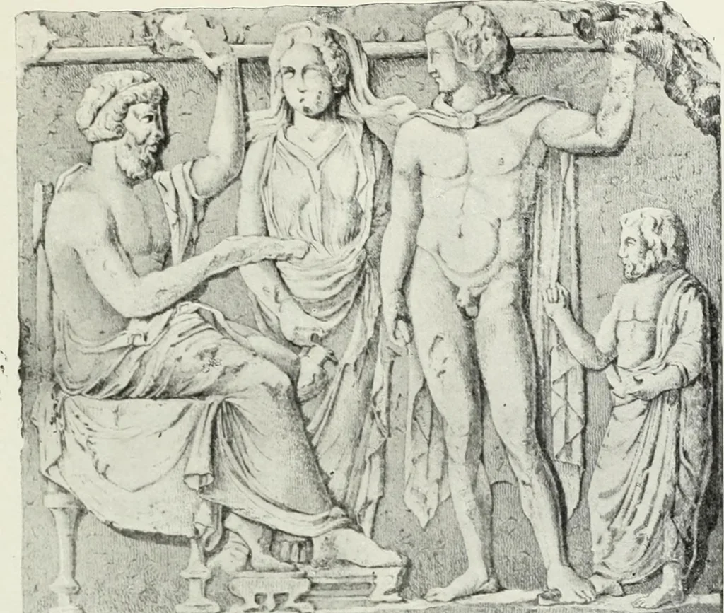 An illustration from Nouvelle mythologie illustrée, 1920, leaf 376