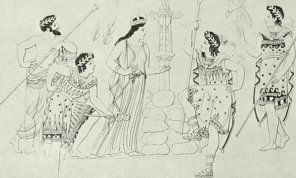 An illustration from Nouvelle mythologie illustrée, 1920, leaf 427