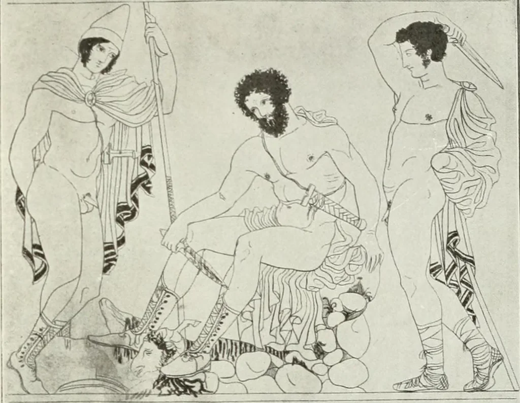 An illustration from Nouvelle mythologie illustrée, 1920, leaf 466