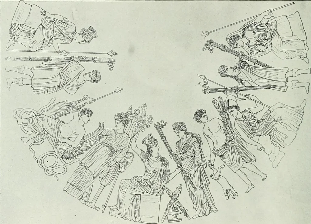 An illustration from Nouvelle mythologie illustrée, 1920, leaf 77