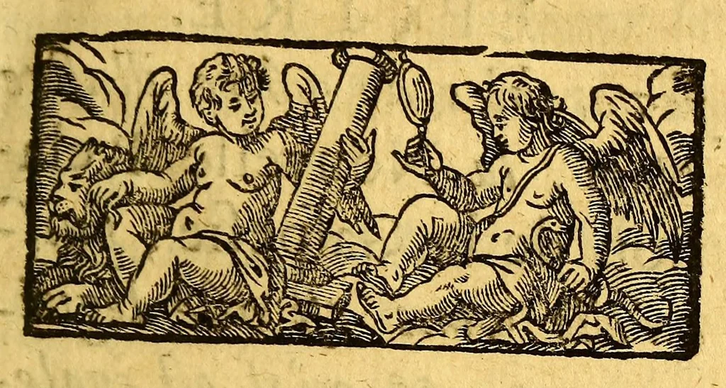An illustration from Nouvelle relation de la Gaspesie, : qui contient les murs & la religion des sauvages Gaspesiens Porte-Croix, adorateurs du soleil, & d'autres peuples de l'Amerique Septentrionale, dit [sic] le Canada, 1692, leaf 5