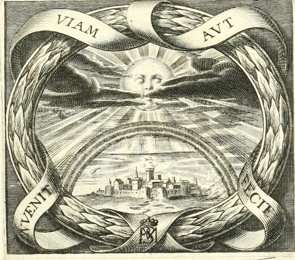 An illustration from Nouvelles observations et coniectvres svr l'iris, 1650, leaf 4