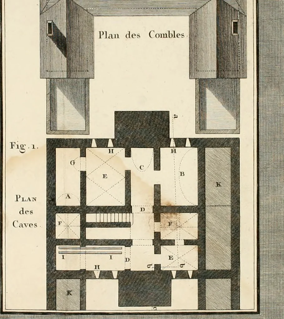 An illustration from Nouvelles règles pour la pratique du dessin et du lavis de l'architecture civile et militaire, 1803, leaf 205