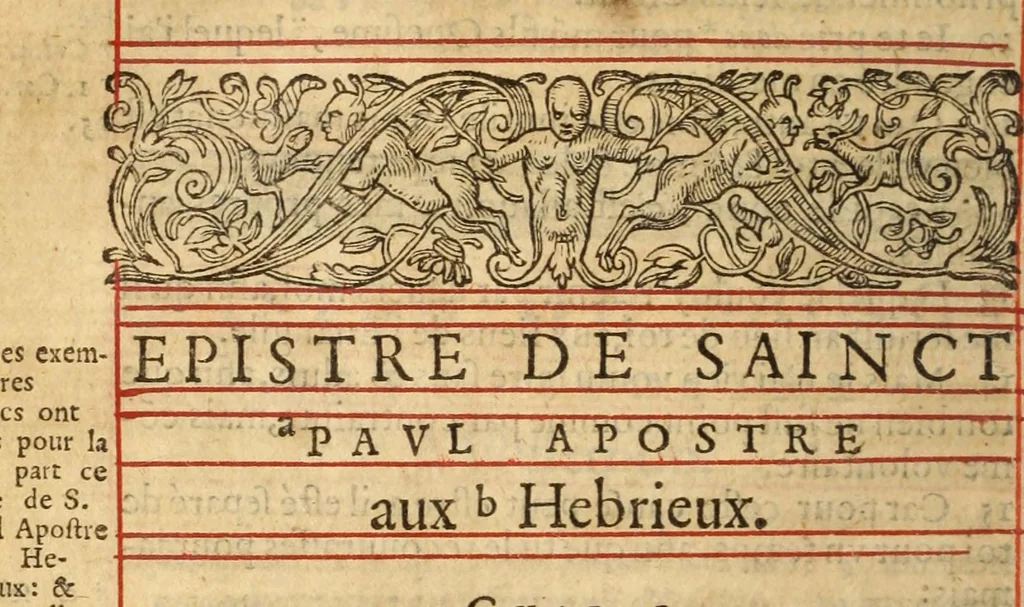 An illustration from Nouveau Testament : c'est a dire, la Nouvelle Alliance de nostre Seigneur Iesus Christ, 1591, leaf 556