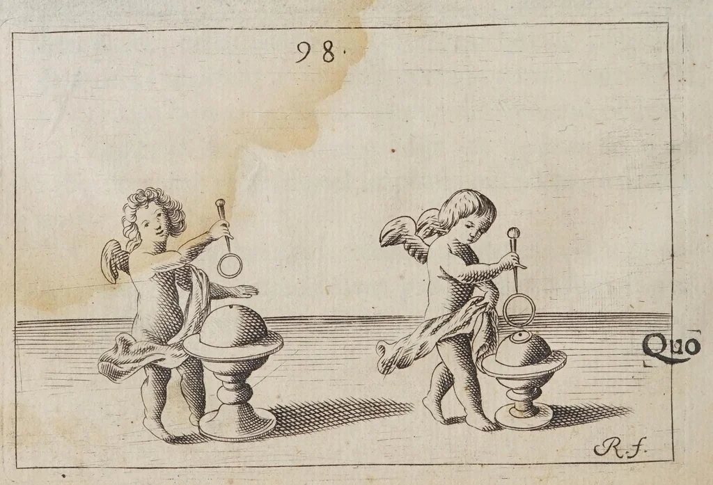 An illustration from Nova demonstratio immobilitatis terrae petita ex virtvte magnetica : et quaedam alia ad effectus & leges magneticas, vsumque longitudinum & vniuersam geographiam spectantia, de nouo inuenta, 1645, leaf 110