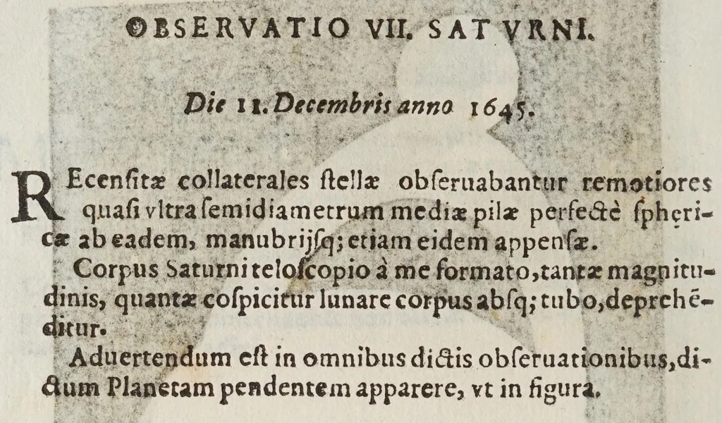 An illustration from Novae coelestivm terrestrivmq; rervm observationes, et fortasse hactenus non uulgatae, 1646, leaf 150