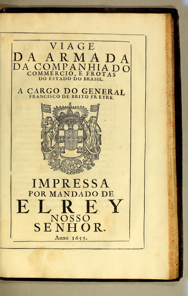 An illustration from Nova Lusitania, historia da guerra brasilica : a purissima alma e savdosa memoria do serenissimo principe dom Theodosio principe de Portugal, e principe do Brasil., 1675, leaf 523