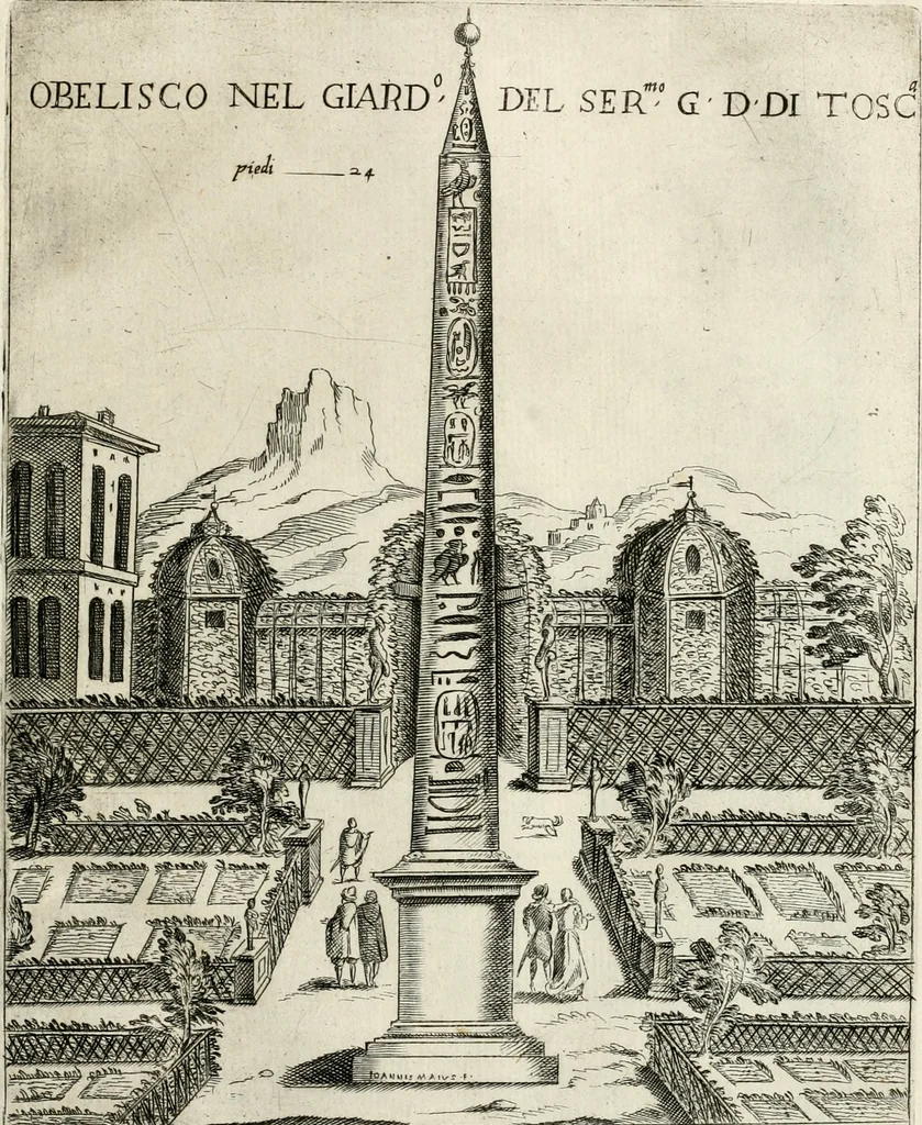 An illustration from Nova racolta degl'obelischi et colonne antiche, dellalma Citta di Roma con le sve dichiaratione, 1655, leaf 10