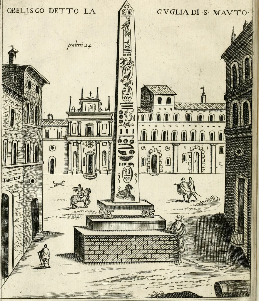 An illustration from Nova racolta degl'obelischi et colonne antiche, dellalma Citta di Roma con le sve dichiaratione, 1655, leaf 13