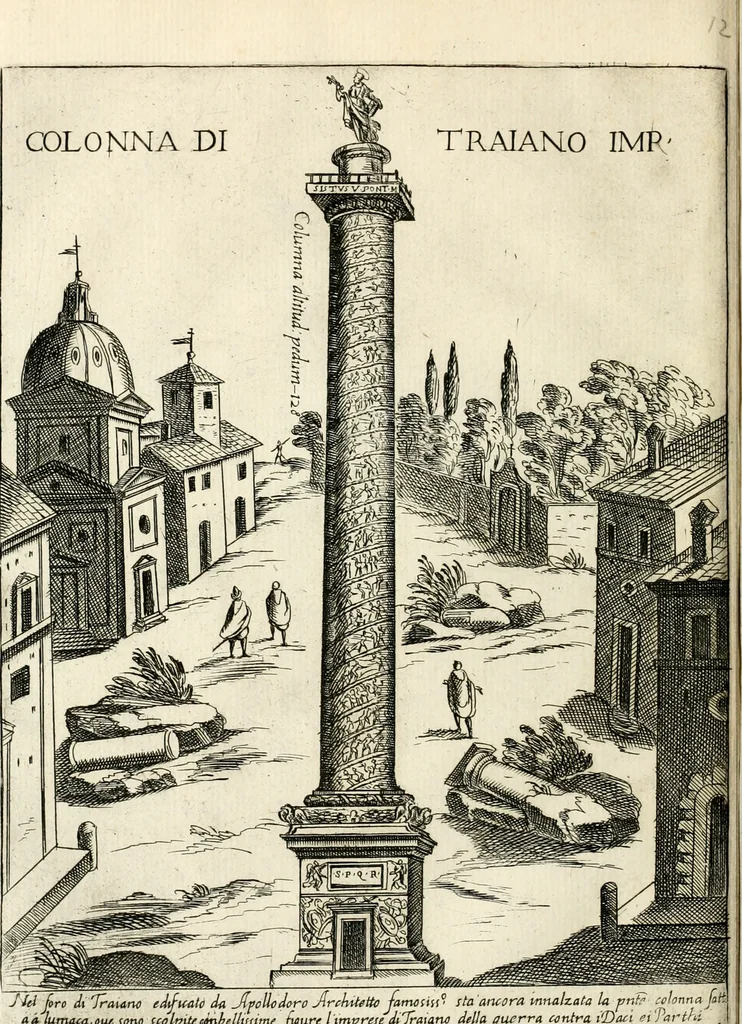 An illustration from Nova racolta degl'obelischi et colonne antiche, dellalma Citta di Roma con le sve dichiaratione, 1655, leaf 15