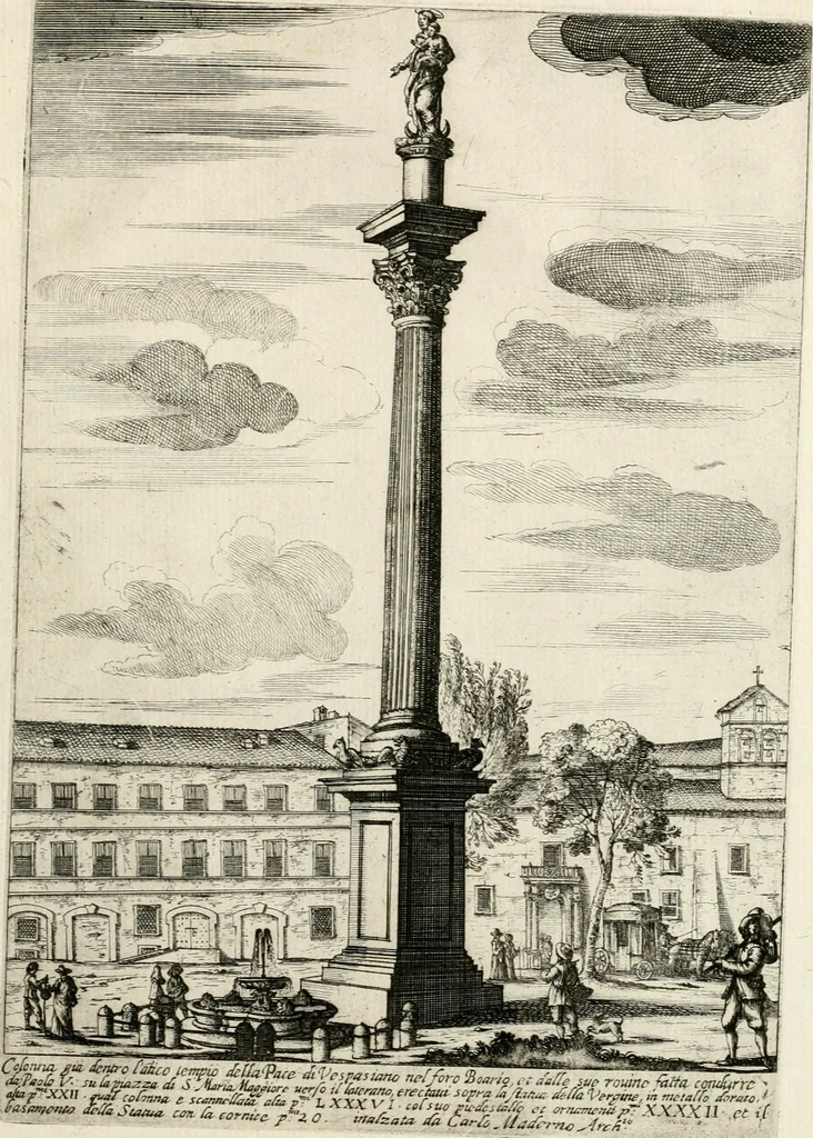 An illustration from Nova racolta degl'obelischi et colonne antiche, dellalma Citta di Roma con le sve dichiaratione, 1655, leaf 16