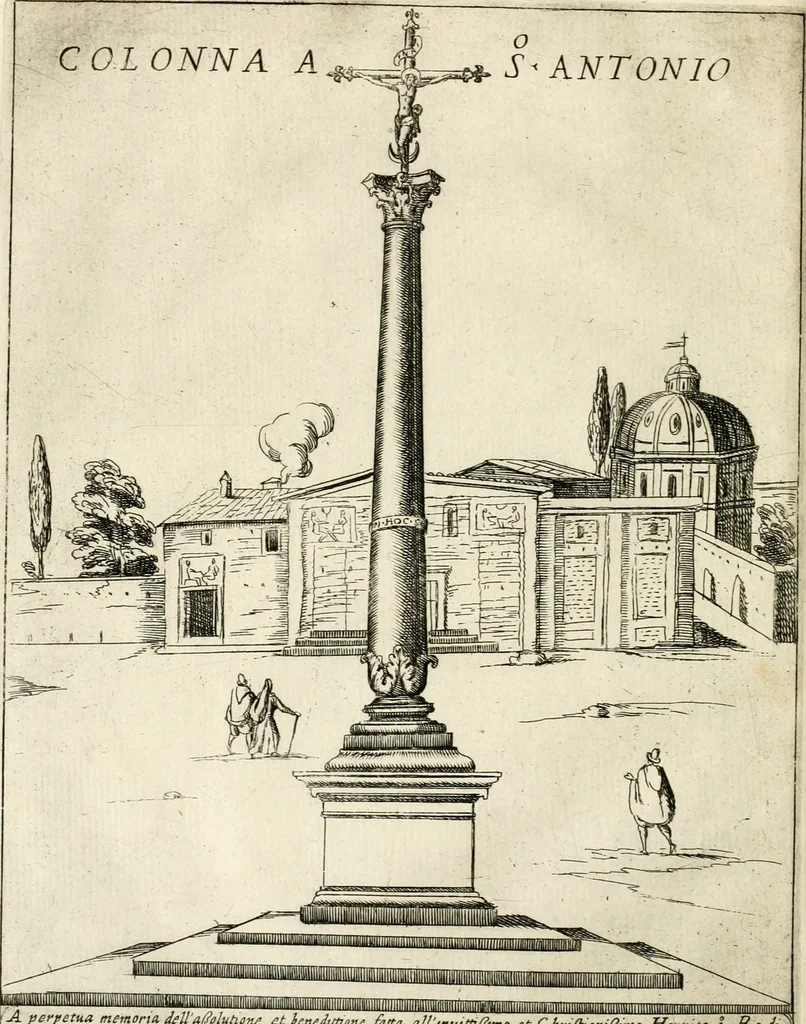 An illustration from Nova racolta degl'obelischi et colonne antiche, dellalma Citta di Roma con le sve dichiaratione, 1655, leaf 17