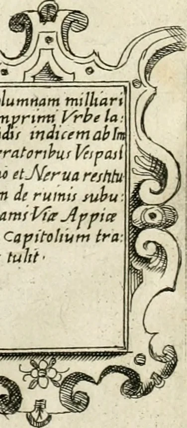 An illustration from Nova racolta degl'obelischi et colonne antiche, dellalma Citta di Roma con le sve dichiaratione, 1655, leaf 19