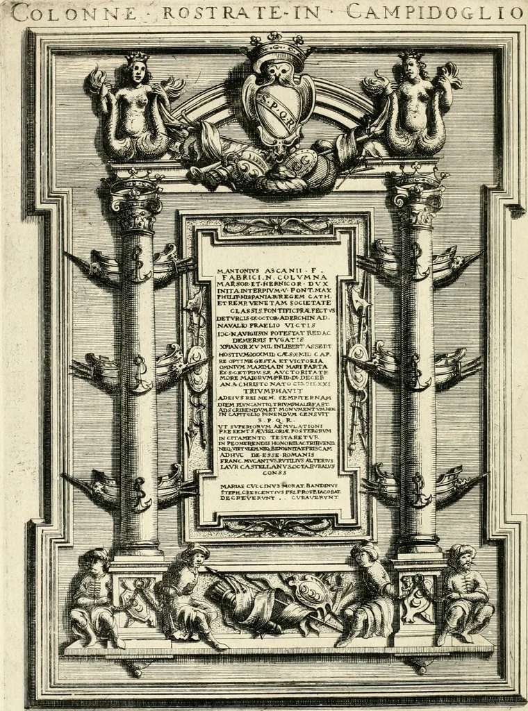 An illustration from Nova racolta degl'obelischi et colonne antiche, dellalma Citta di Roma con le sve dichiaratione, 1655, leaf 21