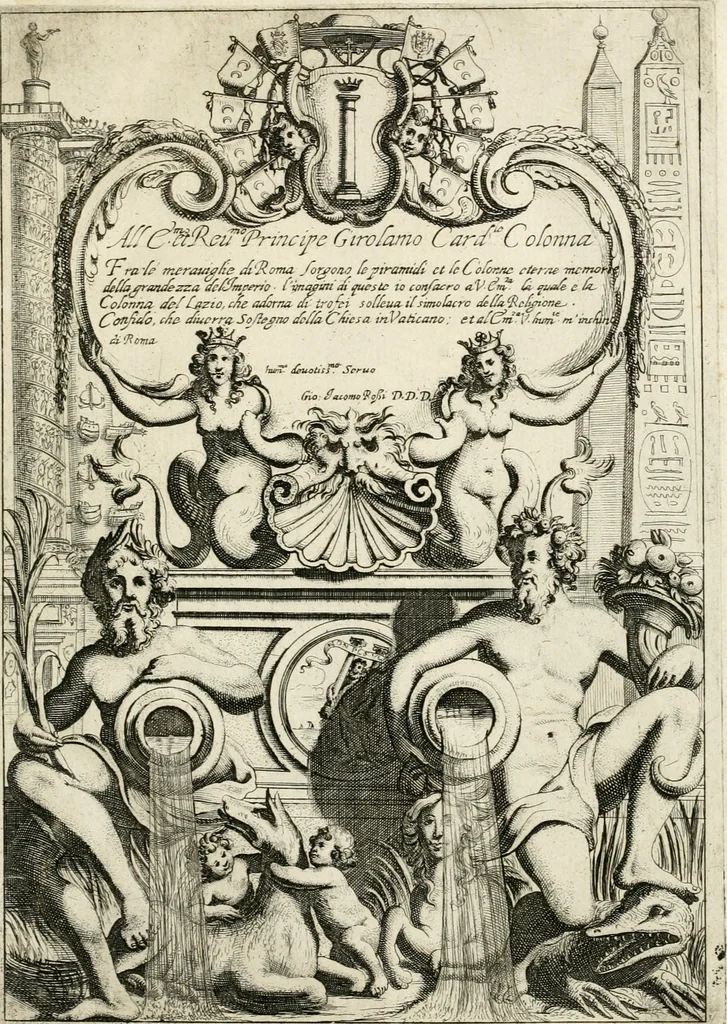 An illustration from Nova racolta degl'obelischi et colonne antiche, dellalma Citta di Roma con le sve dichiaratione, 1655, leaf 4