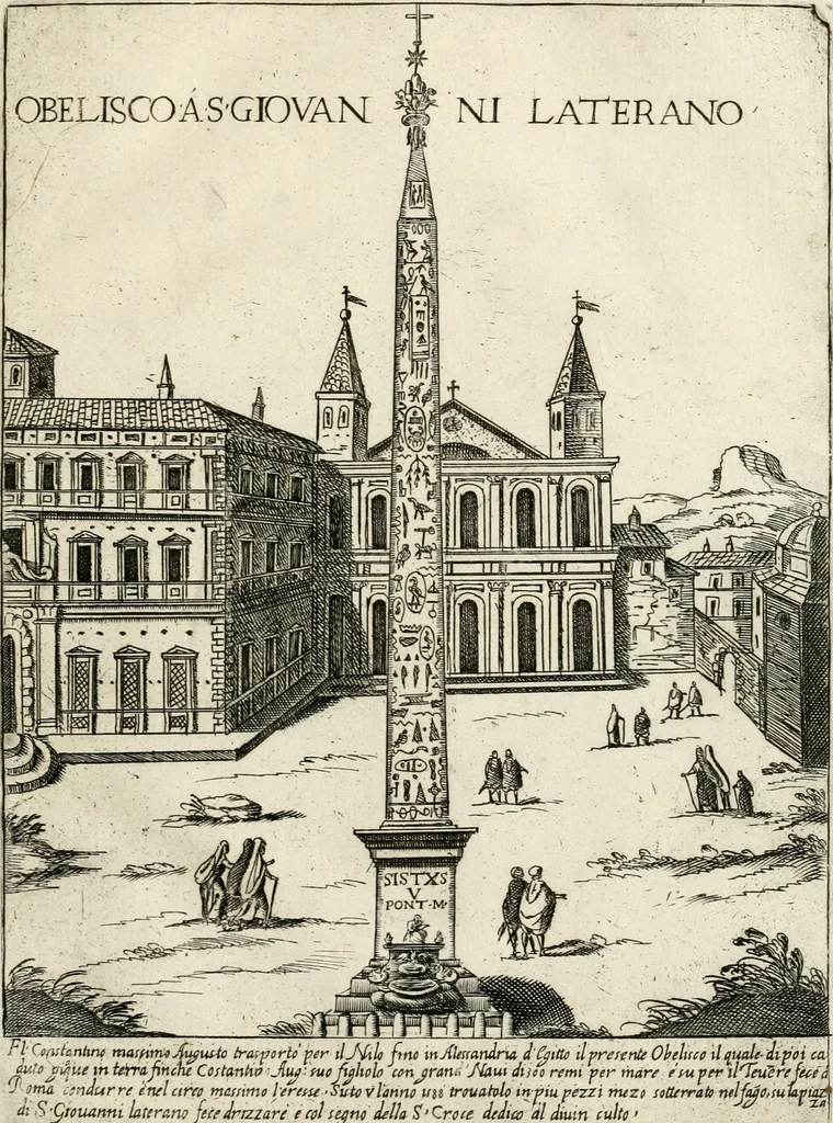 An illustration from Nova racolta degl'obelischi et colonne antiche, dellalma Citta di Roma con le sve dichiaratione, 1655, leaf 6