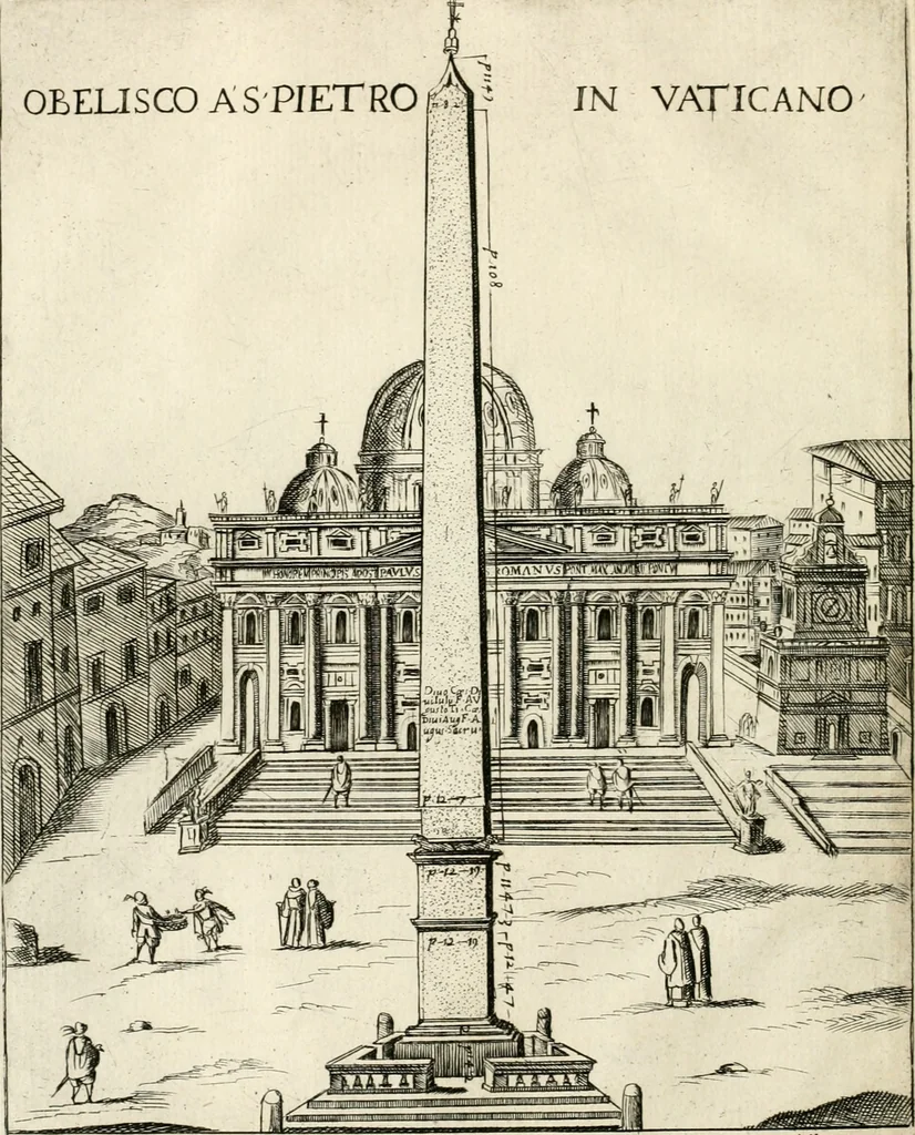 An illustration from Nova racolta degl'obelischi et colonne antiche, dellalma Citta di Roma con le sve dichiaratione, 1655, leaf 7