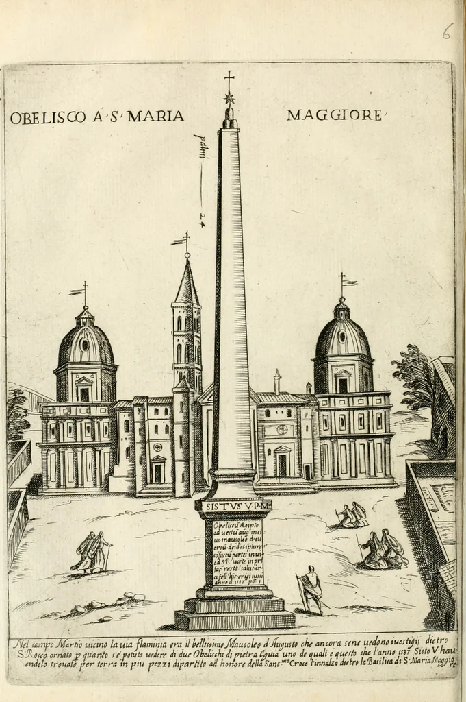An illustration from Nova racolta degl'obelischi et colonne antiche, dellalma Citta di Roma con le sve dichiaratione, 1655, leaf 9