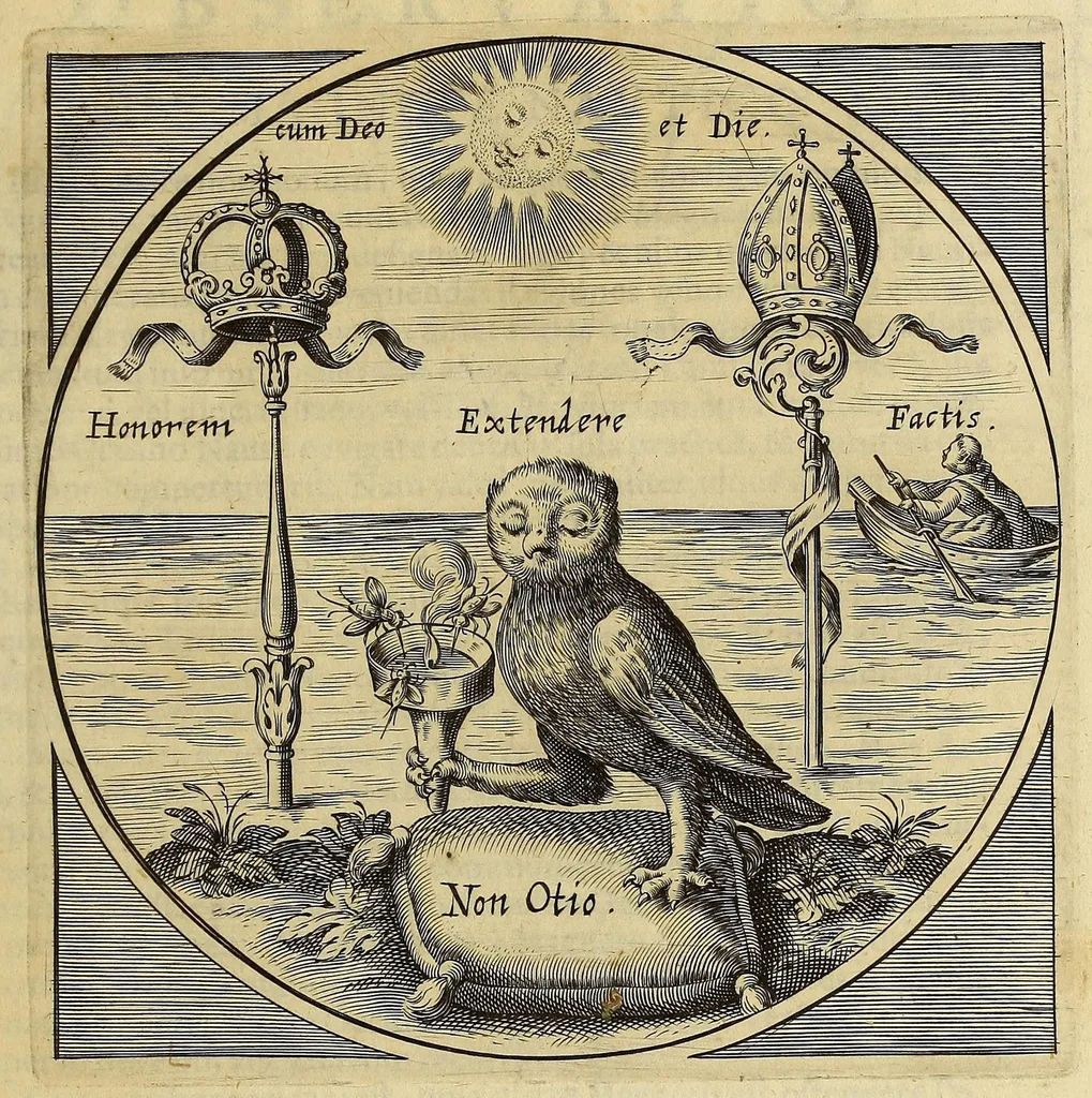 An illustration from Nova typis transacta navigatio. : Novi Orbis Indiæ Occidentalis admodum reverendissimorum PP. ... Dn. Buellii Cataloni abbatis montis Serrati, & in vniversam Americam, sive Novum Orbem sacræ sedis Apostolicæ Romanæ â latere legati, vicarij, ac patriarchæ : sociorumq[ue] monarchorum ex Ordine S.P.N. Benedicti ad suprà dicti Novi Mundi barbaras gentes Christi S. Evangelium prædicandi gratia delegatorum sacerdotum dimissi per S.D.D. Papam Alexandrum VI. Anno Christi. 1492. Nunc primum e varijs scriptoribus in vnum collecta, & figuris ornata., 1621, leaf 15