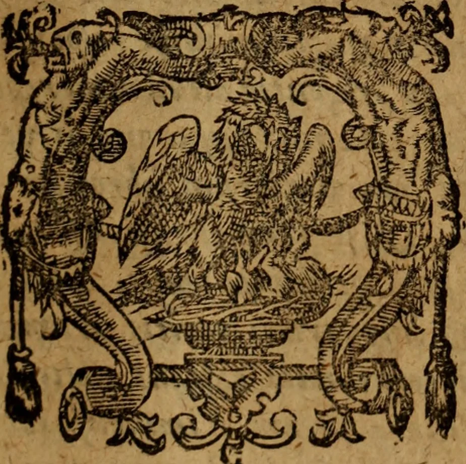 An illustration from Novi Jesu Christi Testamenti novæ editionis : Græco-Latino-Germanicæ interlinearis sive parallelæ, qua ad nobilissimam linguarum Græcam uná cum pietate et verbis æternæ vitæ addiscendam facilis et expedita via sternitur .., 1616, leaf 604