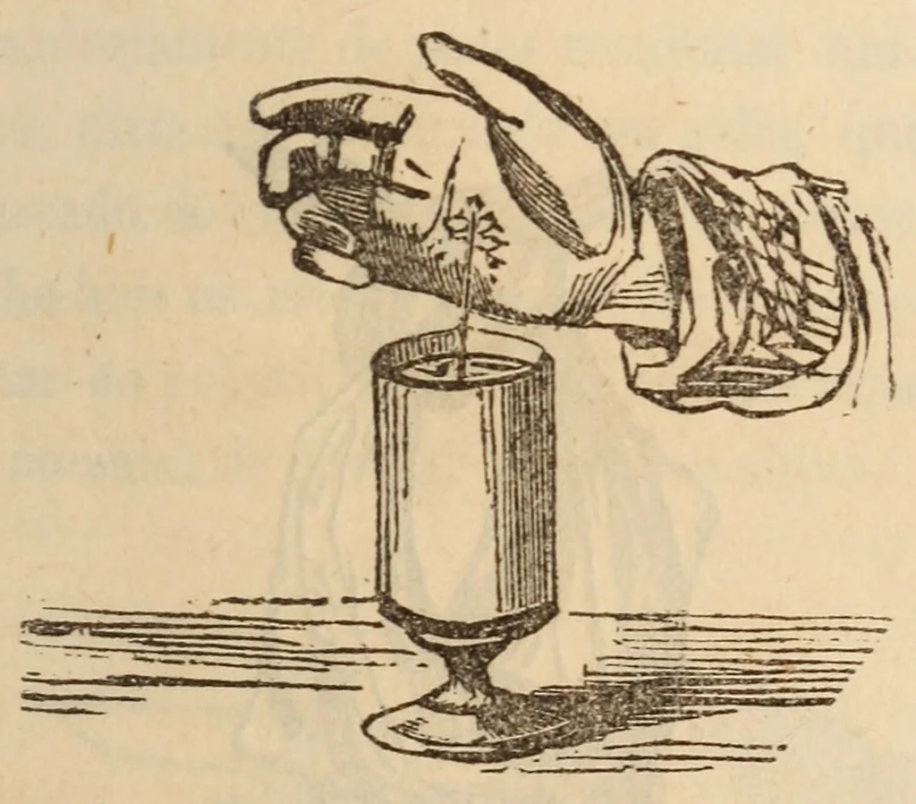 An illustration from Novo manual do prestigiador, 1870, leaf 151