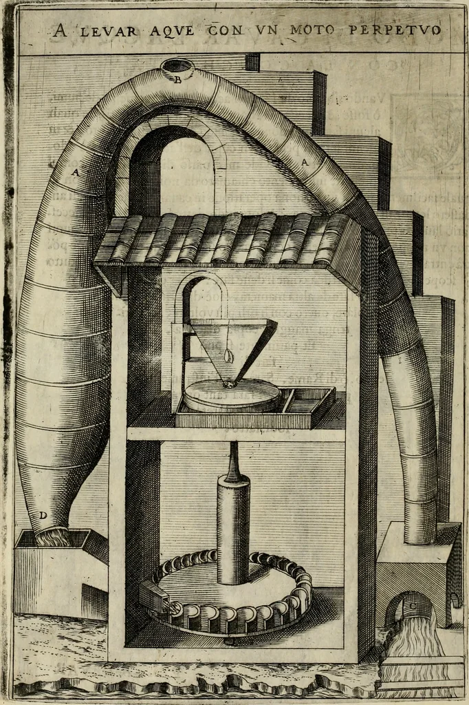 An illustration from Novo teatro di machine et edificii per uarie et sicure operationi : co[n] le loro figure tagliate in rame é la dichiaratione, e dimostratione di ciascuna : opera necesaria ad architetti, e a quelli, ch[e] di tale studio si dilettano, 1607, leaf 131