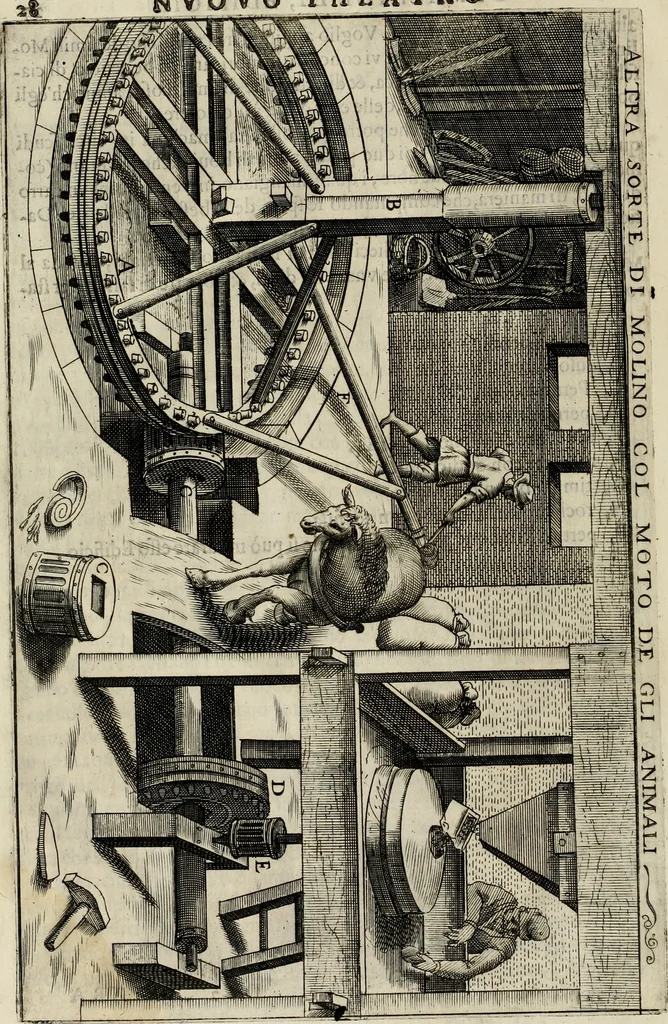 An illustration from Novo teatro di machine et edificii per uarie et sicure operationi : co[n] le loro figure tagliate in rame é la dichiaratione, e dimostratione di ciascuna : opera necesaria ad architetti, e a quelli, ch[e] di tale studio si dilettano, 1607, leaf 41
