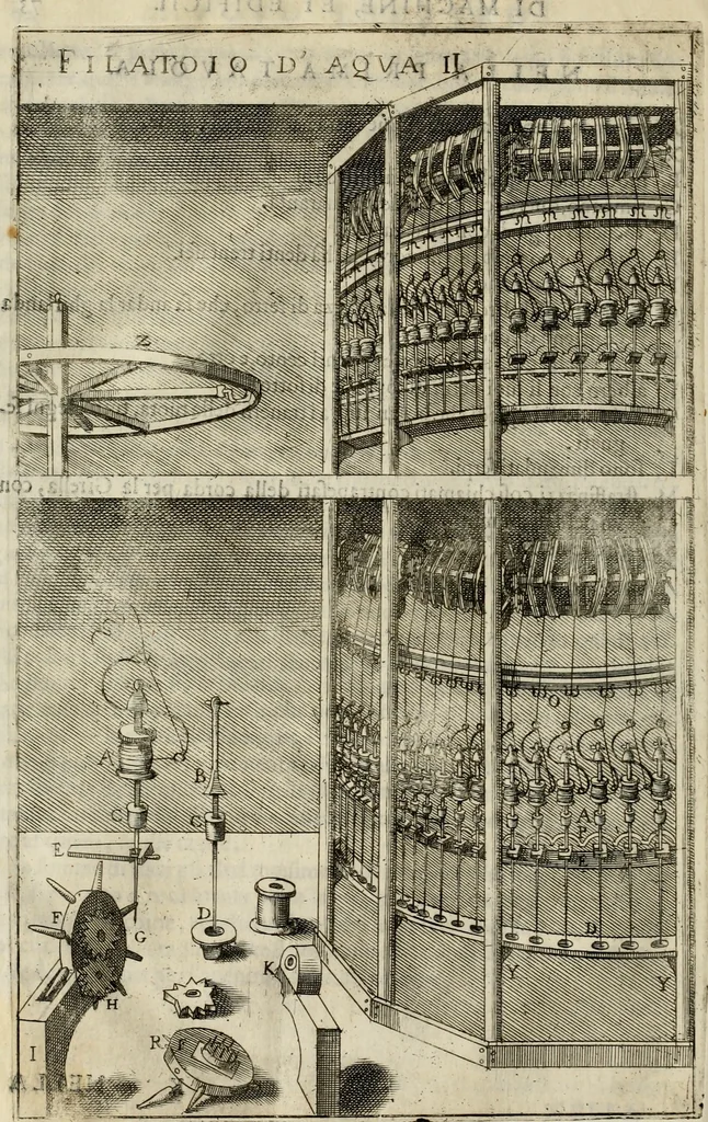 An illustration from Novo teatro di machine et edificii per uarie et sicure operationi : co[n] le loro figure tagliate in rame é la dichiaratione, e dimostratione di ciascuna : opera necesaria ad architetti, e a quelli, ch[e] di tale studio si dilettano, 1607, leaf 87
