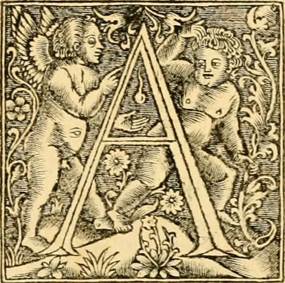 An illustration from Novum Testamentum omne, multo quàm antehac diligentius ab Erasmo Roterodamo recognitu, emedatum ac translatum ... : uná cu annotationibus recognitis, ac magna accessione locupletatis ..., 1519, leaf 103