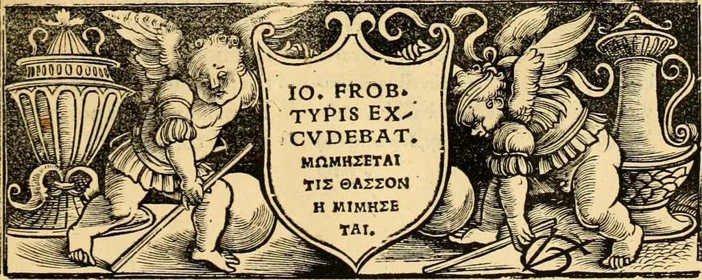 An illustration from Novum Testamentum omne, multo quàm antehac diligentius ab Erasmo Roterodamo recognitu, emedatum ac translatum ... : uná cu annotationibus recognitis, ac magna accessione locupletatis ..., 1519, leaf 124