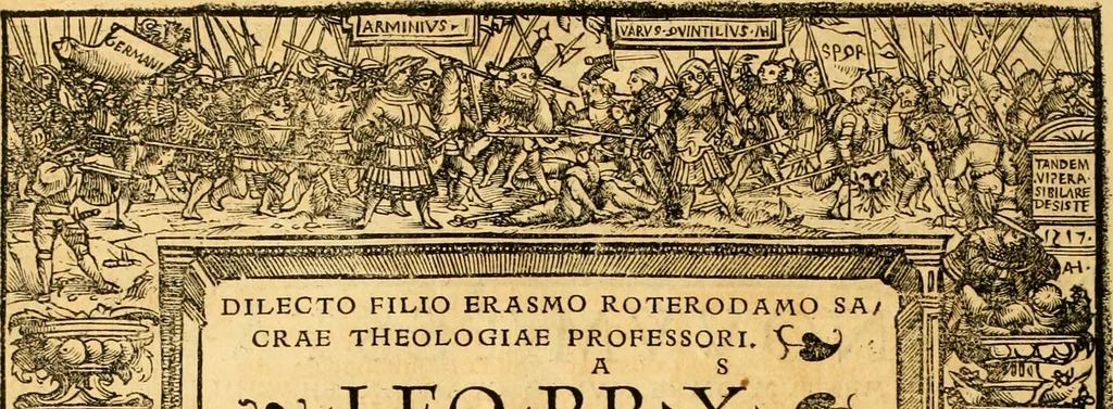 An illustration from Novum Testamentum omne, multo quàm antehac diligentius ab Erasmo Roterodamo recognitu, emedatum ac translatum ... : uná cu annotationibus recognitis, ac magna accessione locupletatis ..., 1519, leaf 5