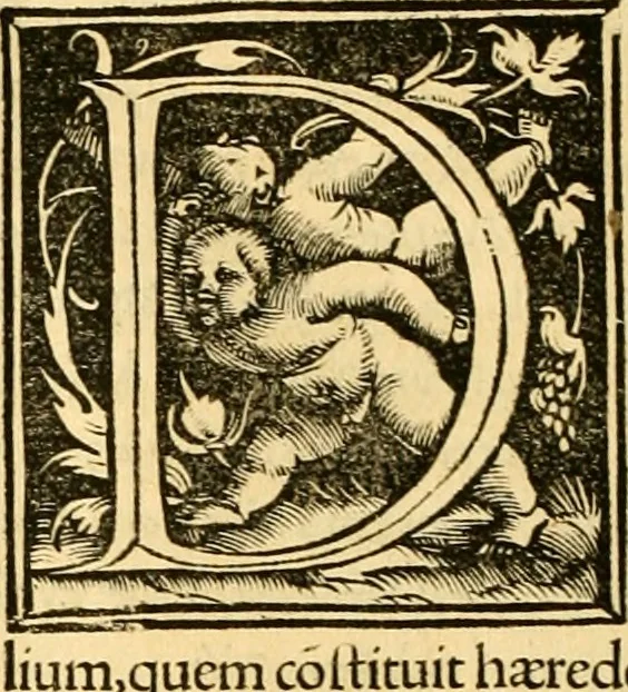 An illustration from Novum Testamentum omne, multo quàm antehac diligentius ab Erasmo Roterodamo recognitu, emedatum ac translatum ... : uná cu annotationibus recognitis, ac magna accessione locupletatis ..., 1519, leaf 595
