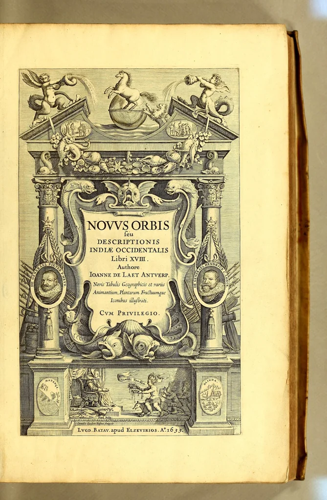 An illustration from Novus orbis seu Descriptionis Indiae Occidentalis, libri XVIII., 1633, leaf 7