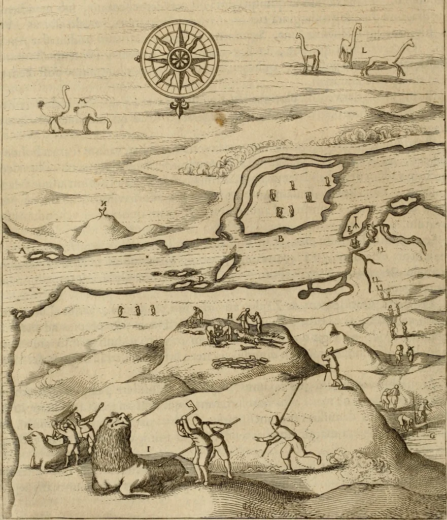 An illustration from Novus Orbis, sive, Descriptio Indiae Occidentalis, 1622, leaf 173