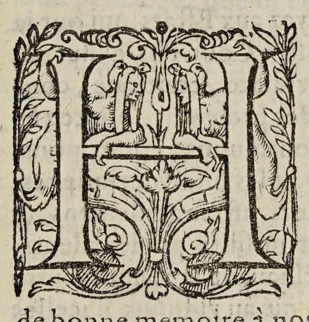 An illustration from Novveavx et anciens privileges, franchises et libertez des officiers domestiques de la maison du Roy. Avec les declarations de sa Majesté pour les officiers domestiques de monsieur le Prince de Condé, & de madame la Duchesse d'Angoulesme., 1605, leaf 11