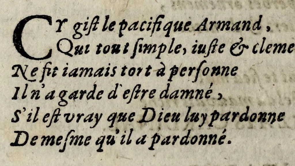 An illustration from Novvelles de l'autre monde touchant le cardinal de Richelieu, auec vn recueil des epitaphes latines & françoises, faictes en sa memoire., 1643, leaf 24