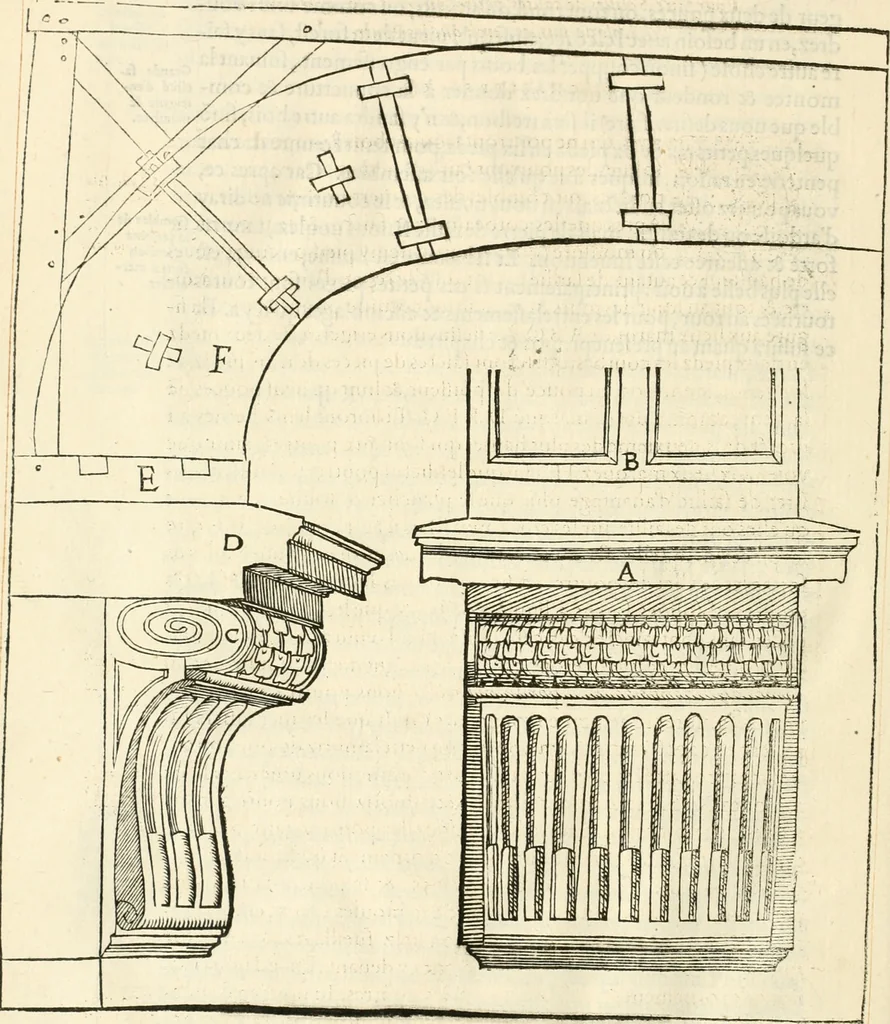An illustration from Novvelles inventions povr bien bastir et a petits fraiz, 1561, leaf 115