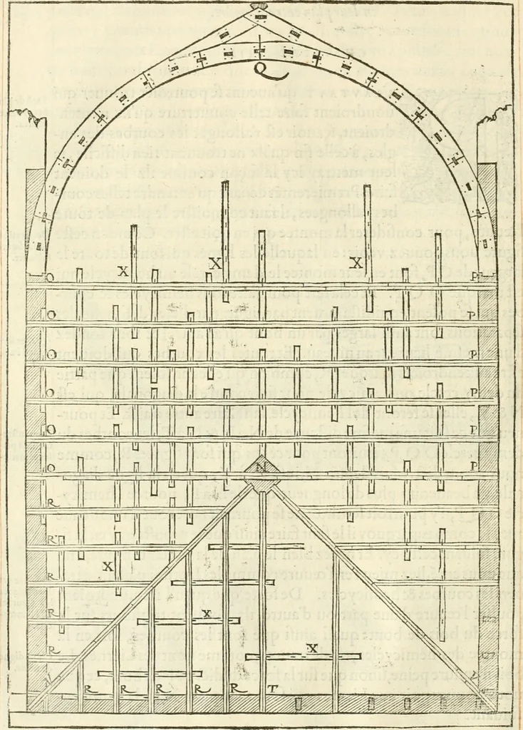 An illustration from Novvelles inventions povr bien bastir et a petits fraiz, 1561, leaf 37